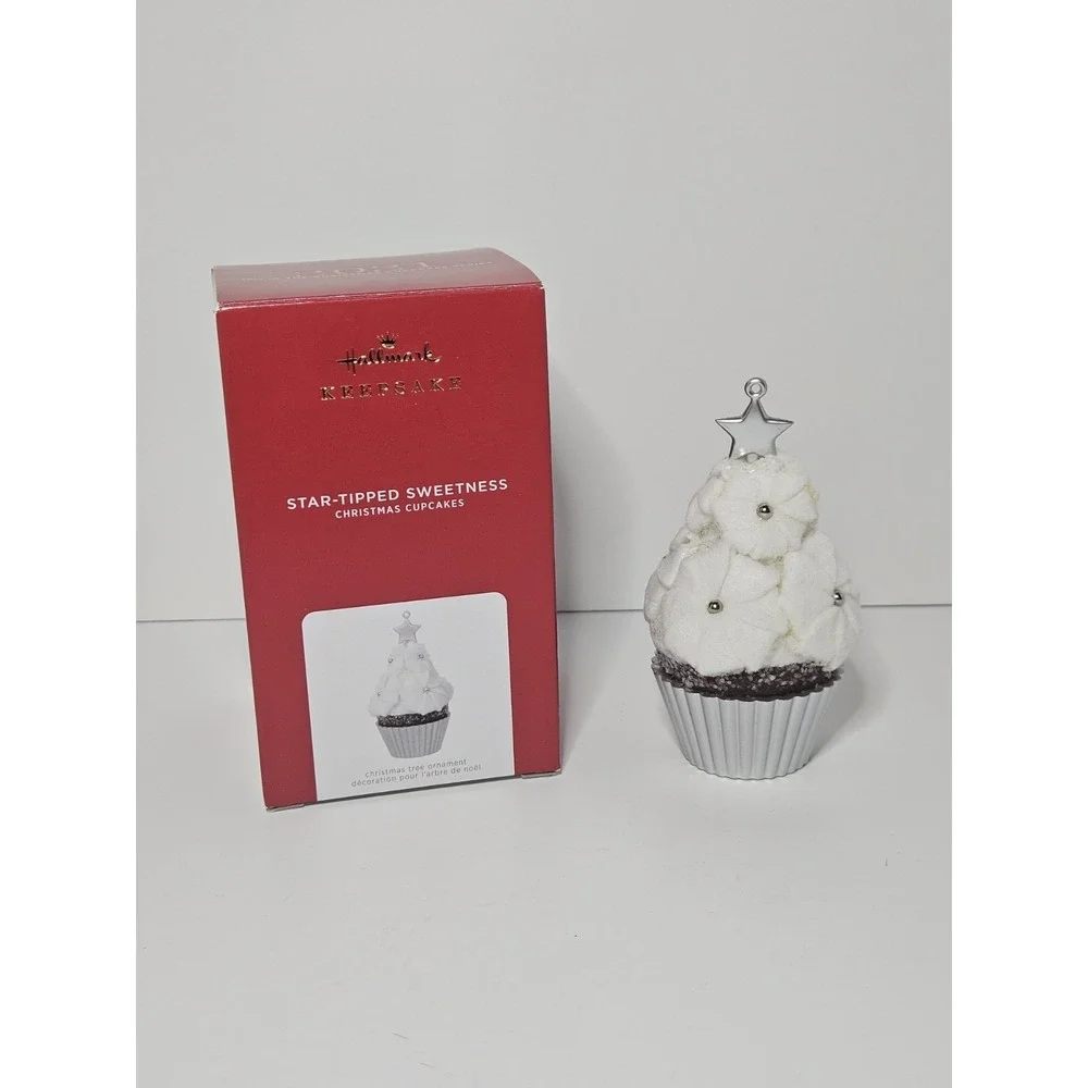 Hallmark 2021 Star-Tipped Sweetness Christmas Cupcakes Ornament 12th Series NIB